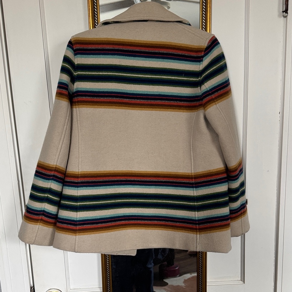 Pendleton Cream Jacket With Multicolor Stripes - image 5